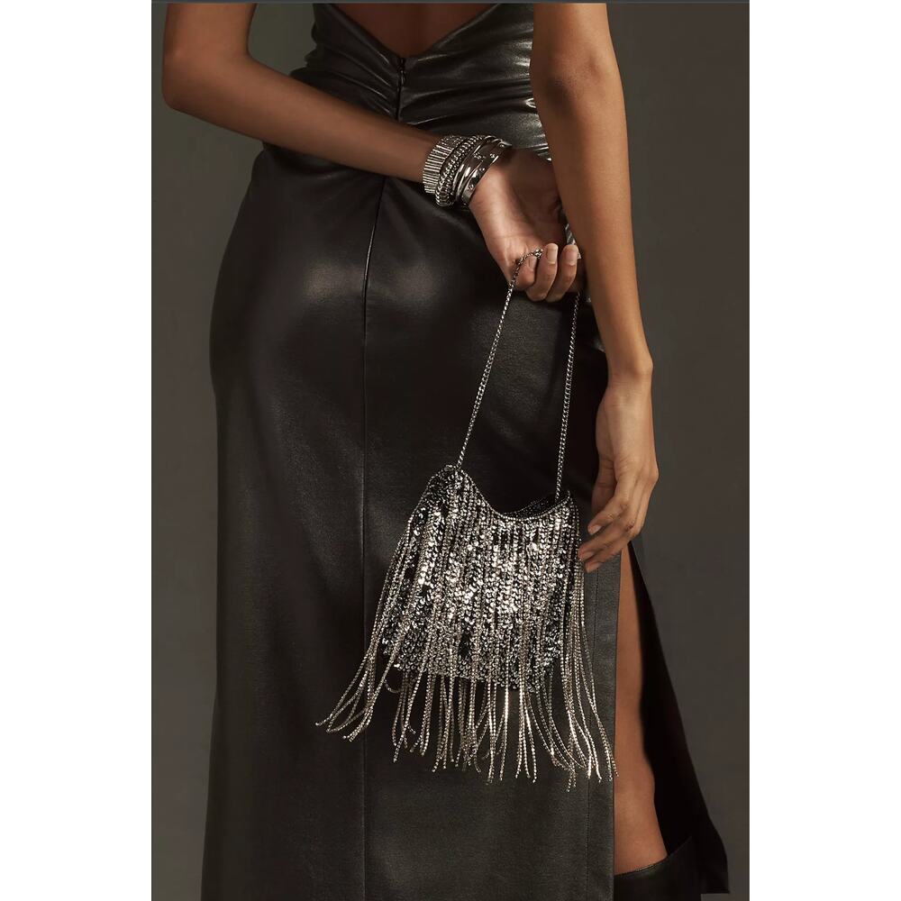 NWT Anthropologie Halter Sleeveless Black Midi Dress - Size XL - Picture 4 of 5
